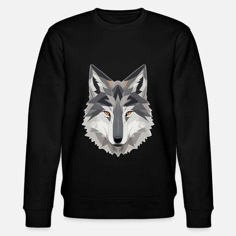 Wolf modern - Stanley/Stella Unisex Bio-Sweatshirt CHANGER  - Schwarz
