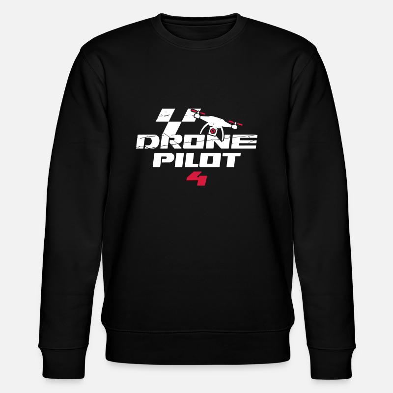 Drone Pilot 4 - Stanley/Stella Unisex Bio-Sweatshirt CHANGER  - Schwarz