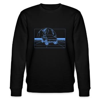 CYBERTRUCK - TESLA - Stanley/Stella Unisex Bio-Sweatshirt CHANGER  - Schwarz - Vorne - Nik (191cm) & Marisol (170cm)