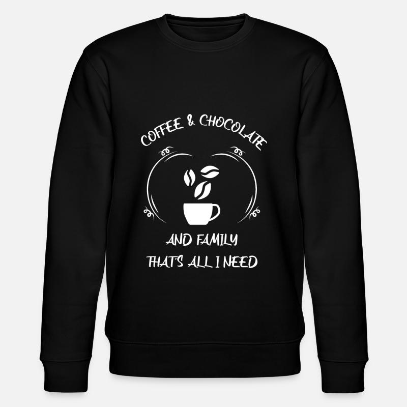 Coffee, espresso, coffee & chocolate - Stanley/Stella CHANGER Unisex Organic Sweatshirt - black
