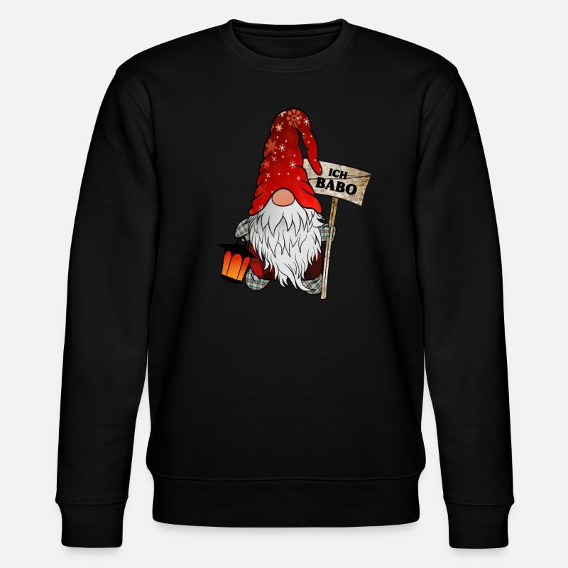 Babo Gnome Noël Gnome - Sweat bio CHANGER Stanley/Stella Unisexe - noir