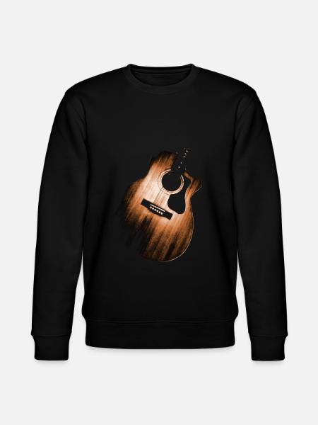 wooden guitar - Stanley/Stella CHANGER Unisex Organic Sweatshirt - black