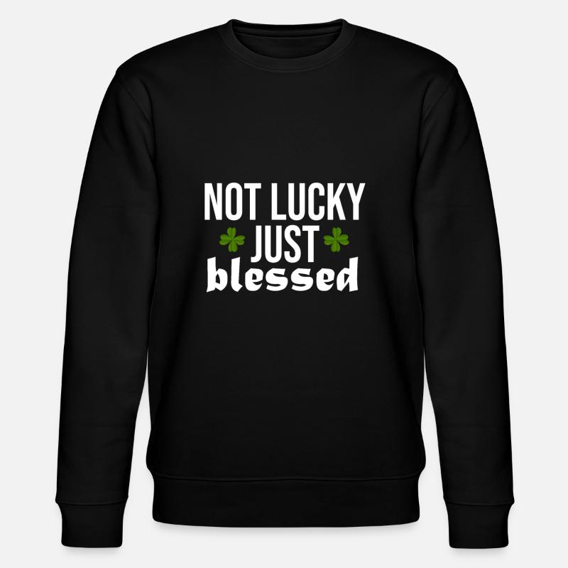 Lucky Luck Blessing Blessed Divine - Stanley/Stella Unisex Bio-Sweatshirt CHANGER  - Schwarz