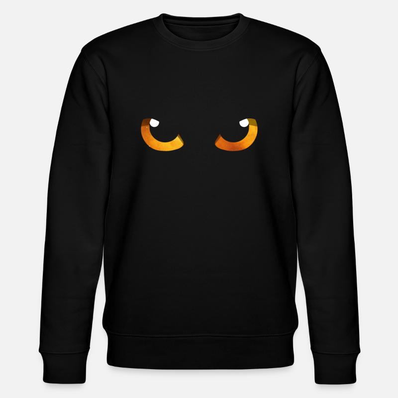 Cat Eyes Orange - Stanley/Stella CHANGER Unisex Organic Sweatshirt - black