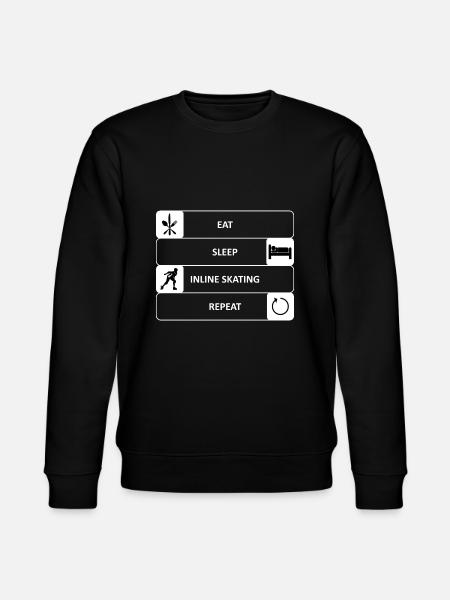 Eat, Sleep, Inline Skating, Repeat - Stanley/Stella CHANGER Unisex Organic Sweatshirt - black