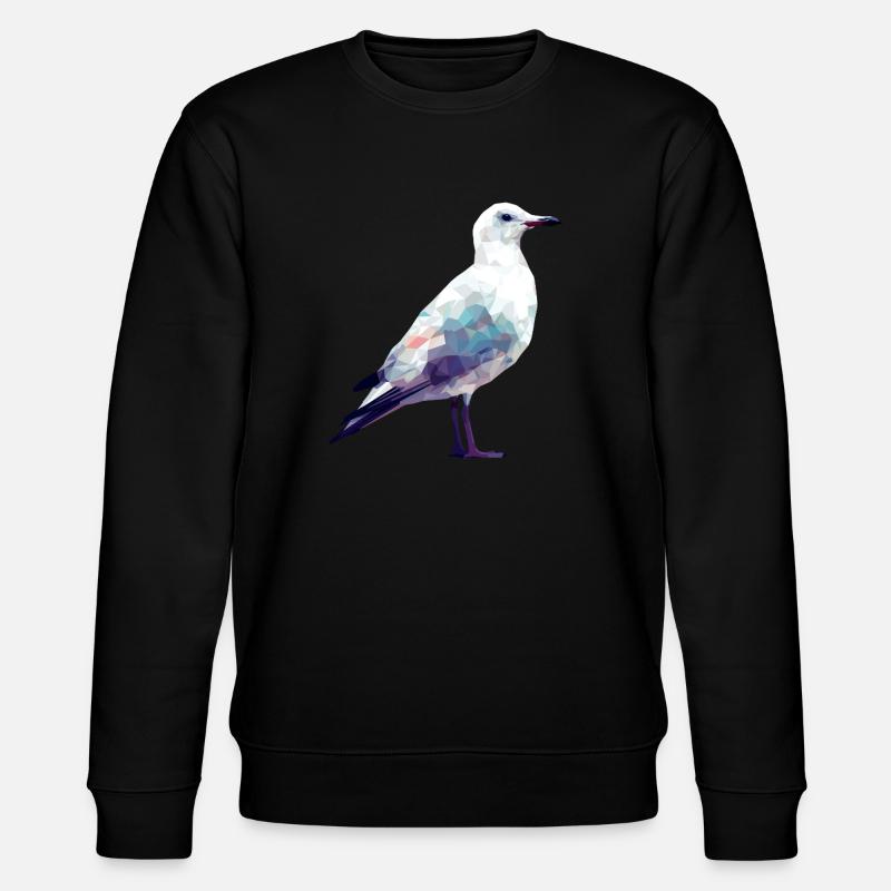Polygon Möwe - Maritim - Stanley/Stella Unisex Bio-Sweatshirt CHANGER  - Schwarz