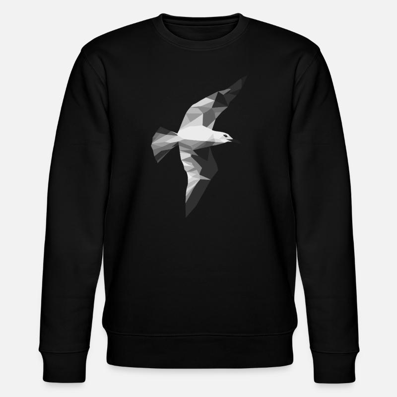 Polygon Möwe – Nordsee Geometrie - Stanley/Stella Unisex Bio-Sweatshirt CHANGER  - Schwarz