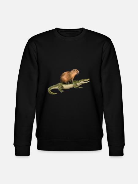 Capybara Alligator - Stanley/Stella CHANGER Unisex Organic Sweatshirt - black