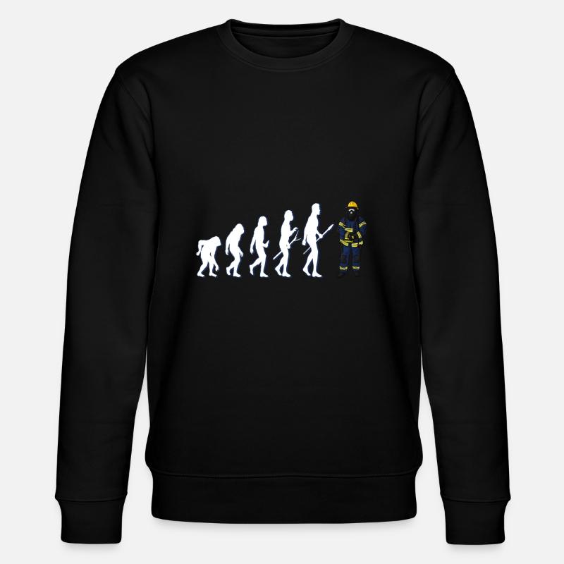Evolution Feuerwehrmann - Stanley/Stella Unisex Bio-Sweatshirt CHANGER  - Schwarz