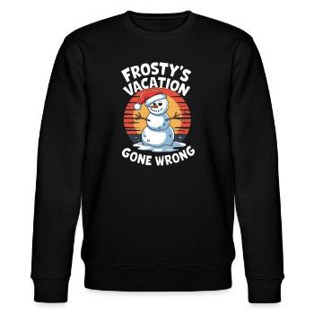Frosty's Vacation Gone Wrong - Stanley/Stella CHANGER Unisex Organic Sweatshirt - black - Front - Nik (191cm) & Marisol (170cm)
