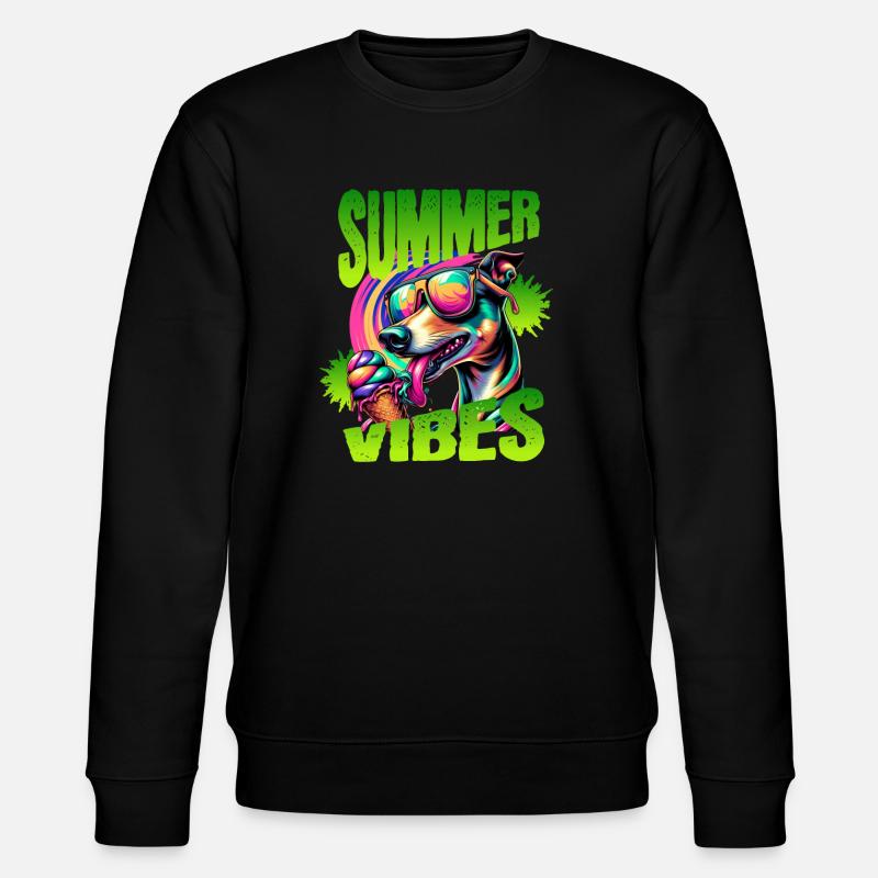 Windhund-Design | Summer Vibes - Stanley/Stella Unisex Bio-Sweatshirt CHANGER  - Schwarz