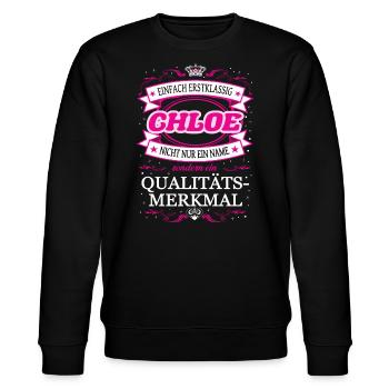 Quality Feature Chloe Simply Top Notch Outfit - Stanley/Stella CHANGER Unisex Organic Sweatshirt - black - Front - Nik (191cm) & Marisol (170cm)