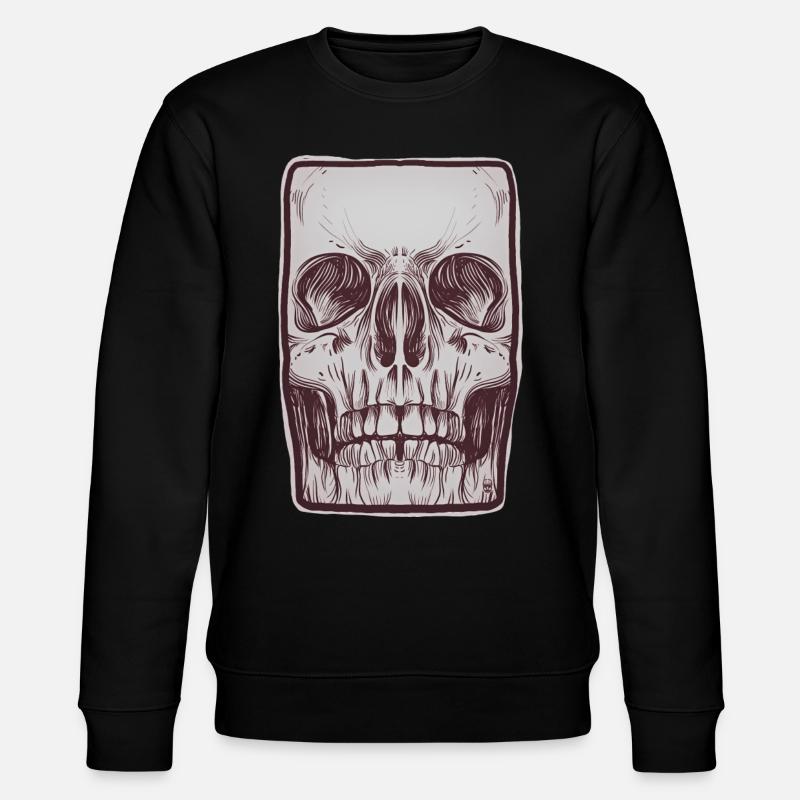 Front Skull - Stanley/Stella CHANGER Unisex Organic Sweatshirt - black