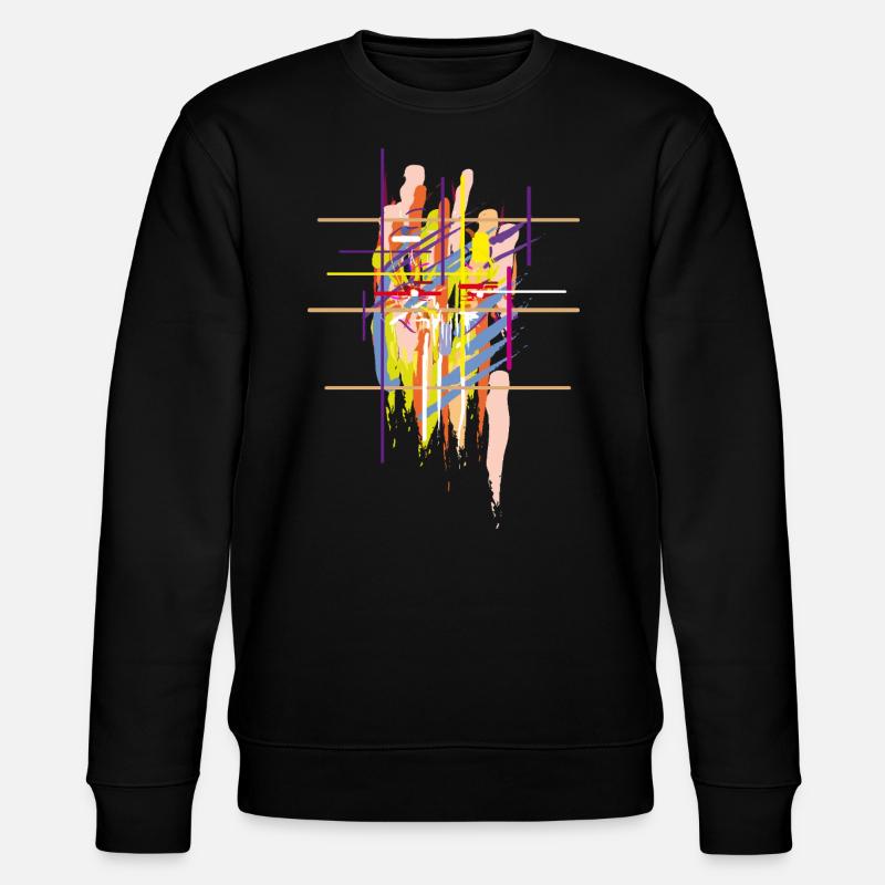 Abstrakt - Stanley/Stella Unisex Bio-Sweatshirt CHANGER  - Schwarz