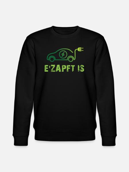Elektrisches Auto Design - Stanley/Stella Unisex Bio-Sweatshirt CHANGER - Schwarz