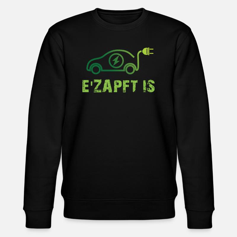  Elektrisches Auto Design - Stanley/Stella Unisex Bio-Sweatshirt CHANGER  - Schwarz