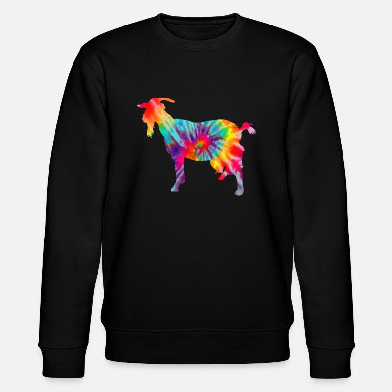 Ziege Tie Dye Geschenk - Stanley/Stella Unisex Bio-Sweatshirt CHANGER - Schwarz