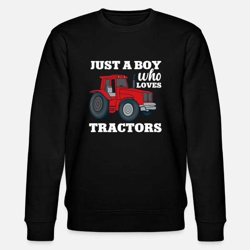 Traktorjunge Junger Bauer Traktorliebhaber - Stanley/Stella Unisex Bio-Sweatshirt CHANGER  - Schwarz