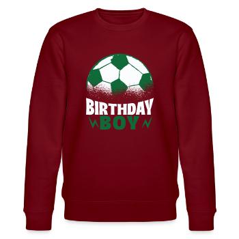 Geburtstagsbuldenfußballspieler Bday Team Party - Stanley/Stella Unisex Bio-Sweatshirt CHANGER  - Burgunderrot - Vorne - Nik (191cm) & Marisol (170cm)
