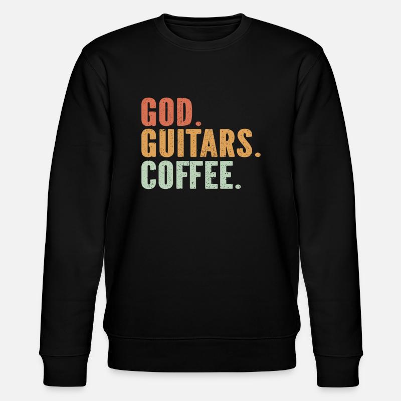 God Guitars Coffee Guitariste chrétien - Sweat bio CHANGER Stanley/Stella Unisexe - noir