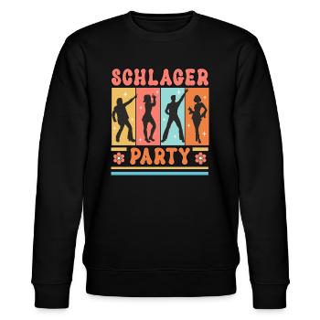 Schlager Party Schlager Party Männer Frauen Team - Stanley/Stella Unisex Bio-Sweatshirt CHANGER  - Schwarz - Vorne - Nik (191cm) & Marisol (170cm)