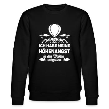 Ballon Crew Heißluftballonpilot Sprüche - Stanley/Stella Unisex Bio-Sweatshirt CHANGER  - Schwarz - Vorne - Nik (191cm) & Marisol (170cm)