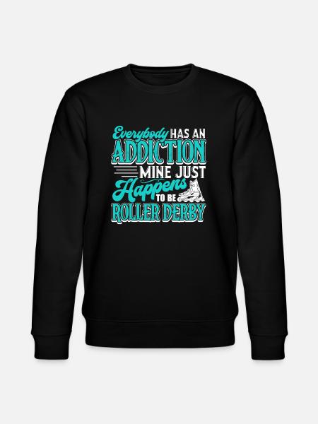 Roller Derby Roller Derby Addiction - Stanley/Stella CHANGER Unisex Organic Sweatshirt - black