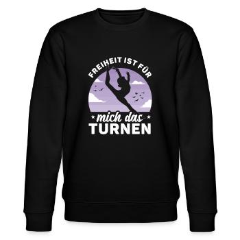 Bodenturnen Akrobatisch Kunstturnen - Stanley/Stella Unisex Bio-Sweatshirt CHANGER  - Schwarz - Vorne - Nik (191cm) & Marisol (170cm)