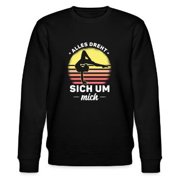 Turnen Kunstturnen Akrobatisch - Stanley/Stella Unisex Bio-Sweatshirt CHANGER  - Schwarz - Vorne - Nik (191cm) & Marisol (170cm)