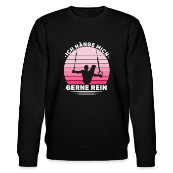 Geräteturnen Ringe Turnen - Stanley/Stella Unisex Bio-Sweatshirt CHANGER  - Schwarz - Vorne - Nik (191cm) & Marisol (170cm)