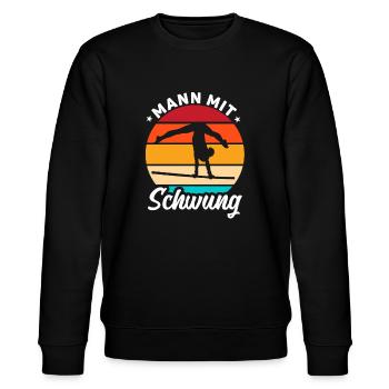 Turnen Geräteturnen Kunstturner - Stanley/Stella Unisex Bio-Sweatshirt CHANGER  - Schwarz - Vorne - Nik (191cm) & Marisol (170cm)