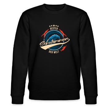 Schwimmbad Schwimmen Schwimmer - Stanley/Stella Unisex Bio-Sweatshirt CHANGER  - Schwarz - Vorne - Nik (191cm) & Marisol (170cm)