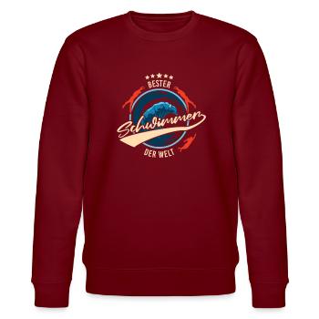 Schwimmbad Schwimmen Schwimmer - Stanley/Stella Unisex Bio-Sweatshirt CHANGER  - Burgunderrot - Vorne - Nik (191cm) & Marisol (170cm)
