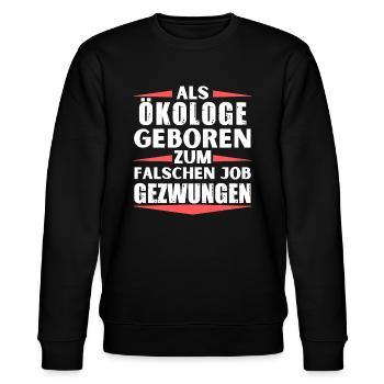 Ökologe im falschen Job gelandet - Stanley/Stella Unisex Bio-Sweatshirt CHANGER  - Schwarz - Vorne - Nik (191cm) & Marisol (170cm)