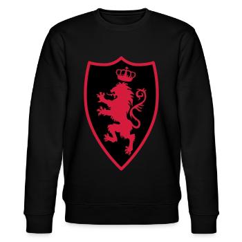 22 Knight's Shield Lion Crown - Stanley/Stella CHANGER Unisex Organic Sweatshirt - black - Front - Nik (191cm) & Marisol (170cm)