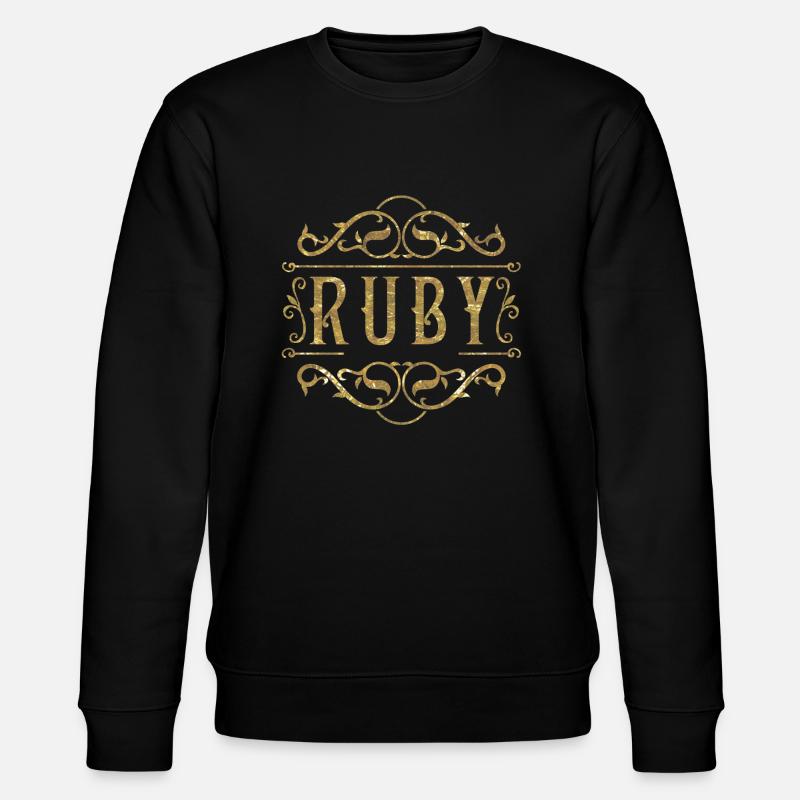 Ruby gold - Stanley/Stella CHANGER Unisex Organic Sweatshirt - black