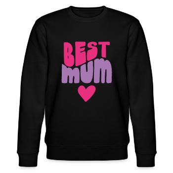 Best Mum - Stanley/Stella CHANGER Unisex Organic Sweatshirt - black - Front - Nik (191cm) & Marisol (170cm)