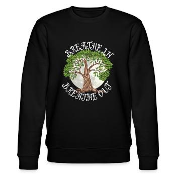 Breath in - Stanley/Stella Unisex Bio-Sweatshirt CHANGER  - Schwarz - Vorne - Nik (191cm) & Marisol (170cm)
