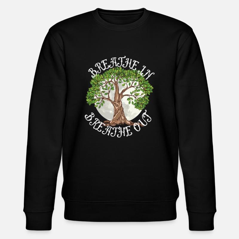 Breath in - Stanley/Stella Unisex Bio-Sweatshirt CHANGER  - Schwarz