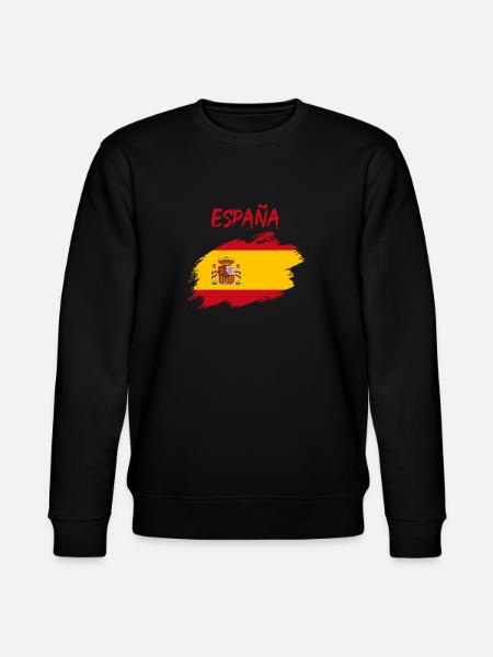 Spanien spanska flaggan europamästerskap - Ekologisk sweatshirt CHANGER unisex från Stanley/Stella - svart