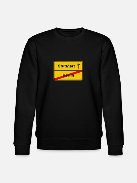 Stuttgart anti Berlín ciudad firmar - Sudadera ecológica unisex CHANGER de Stanley/Stella - negro