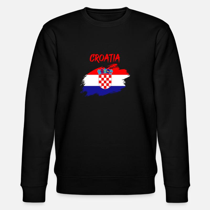 Croatie drapeau drapeau croate drapeau - Sweat bio CHANGER Stanley/Stella Unisexe - noir