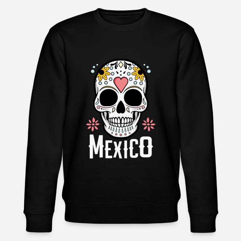 Sugar Skull Mexiko - Stanley/Stella Unisex Bio-Sweatshirt CHANGER  - Schwarz