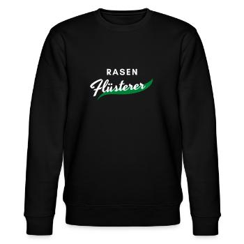 Rasen Flüsterer - Für Gärtner & Hobbygärtner - Stanley/Stella Unisex Bio-Sweatshirt CHANGER  - Schwarz - Vorne - Nik (191cm) & Marisol (170cm)