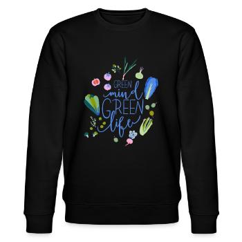 Green Mind Green Life - Stanley/Stella Unisex Bio-Sweatshirt CHANGER  - Schwarz - Vorne - Nik (191cm) & Marisol (170cm)