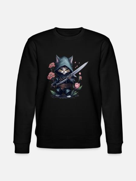 The ultimate ninja cat - Stanley/Stella CHANGER Unisex Organic Sweatshirt - black