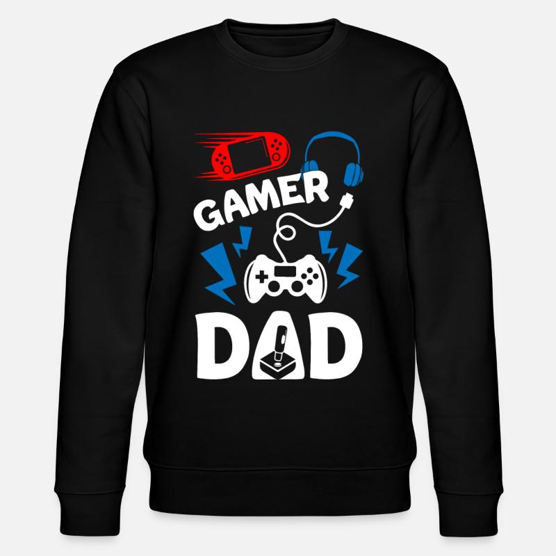 Gamer Dad - Stanley/Stella Unisex Bio-Sweatshirt CHANGER  - Schwarz