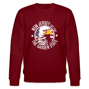 New Jersey - Stanley/Stella Unisex Bio-Sweatshirt CHANGER  - Burgunderrot - Vorne - Nik (191cm) & Marisol (170cm)