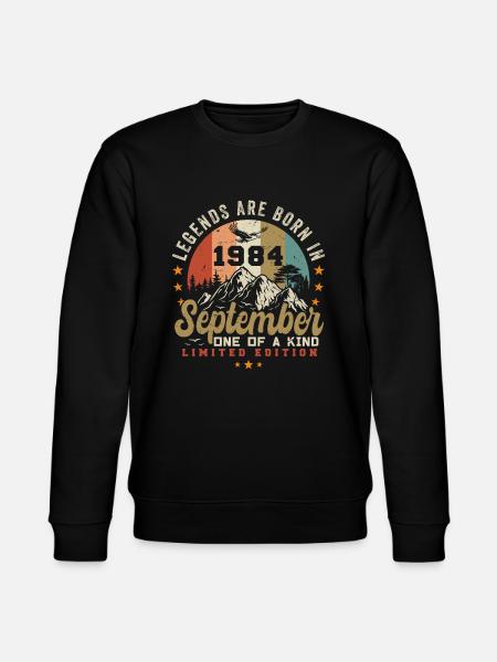 Septembre 1984, né en 1984 - Sweat bio CHANGER Stanley/Stella Unisexe - noir