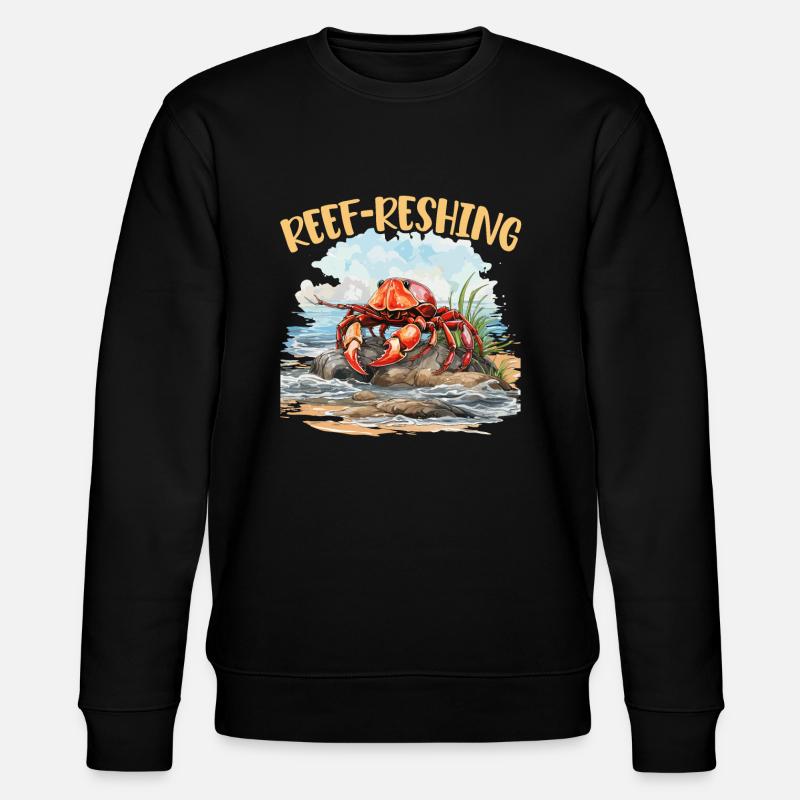 Cute Hermit Crab Crab Crustaceans - Stanley/Stella CHANGER Unisex Organic Sweatshirt - black